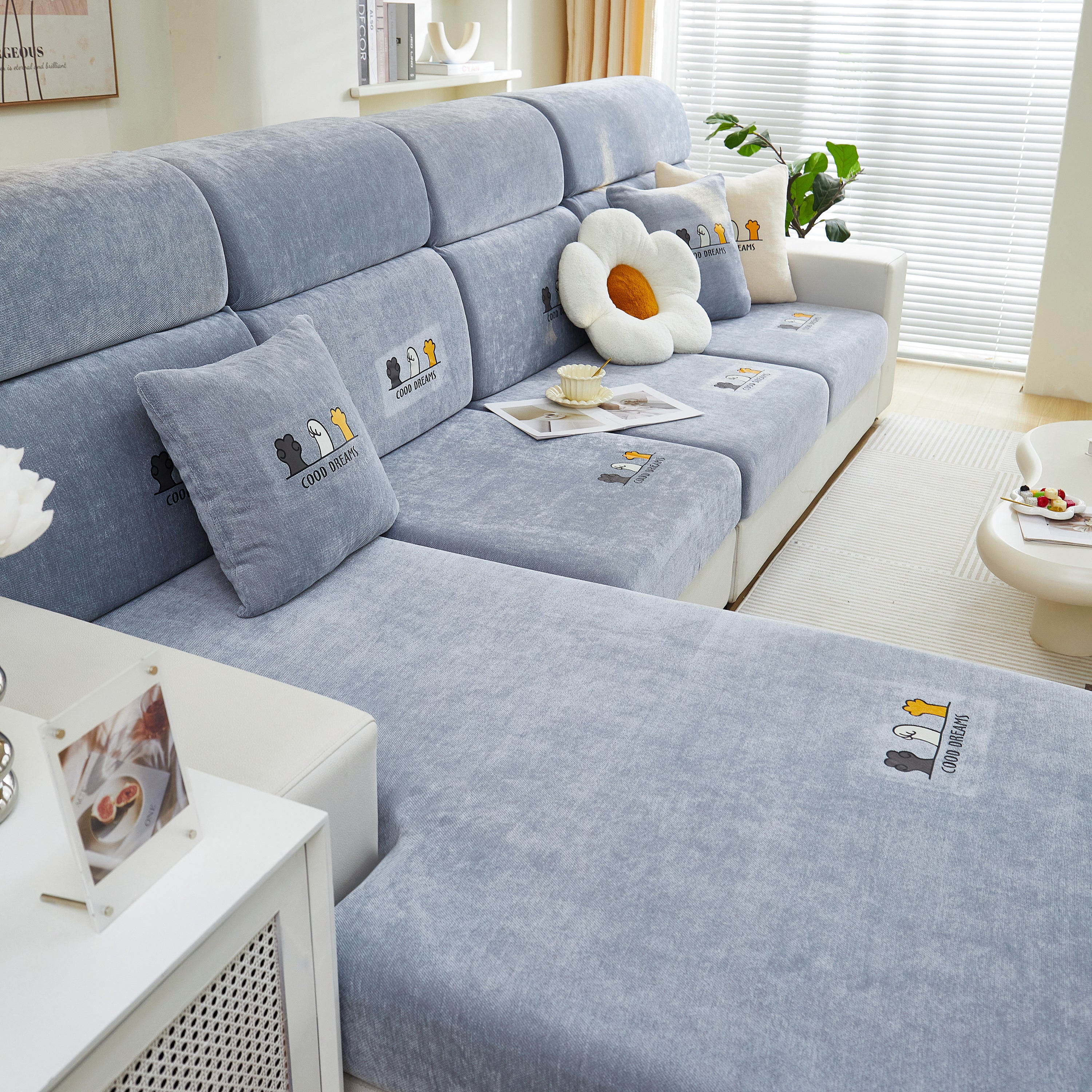 Super Stretch Seat Cushion/couch Slipcover, Solid Couch Cushion Covers Washable Furniture Protector