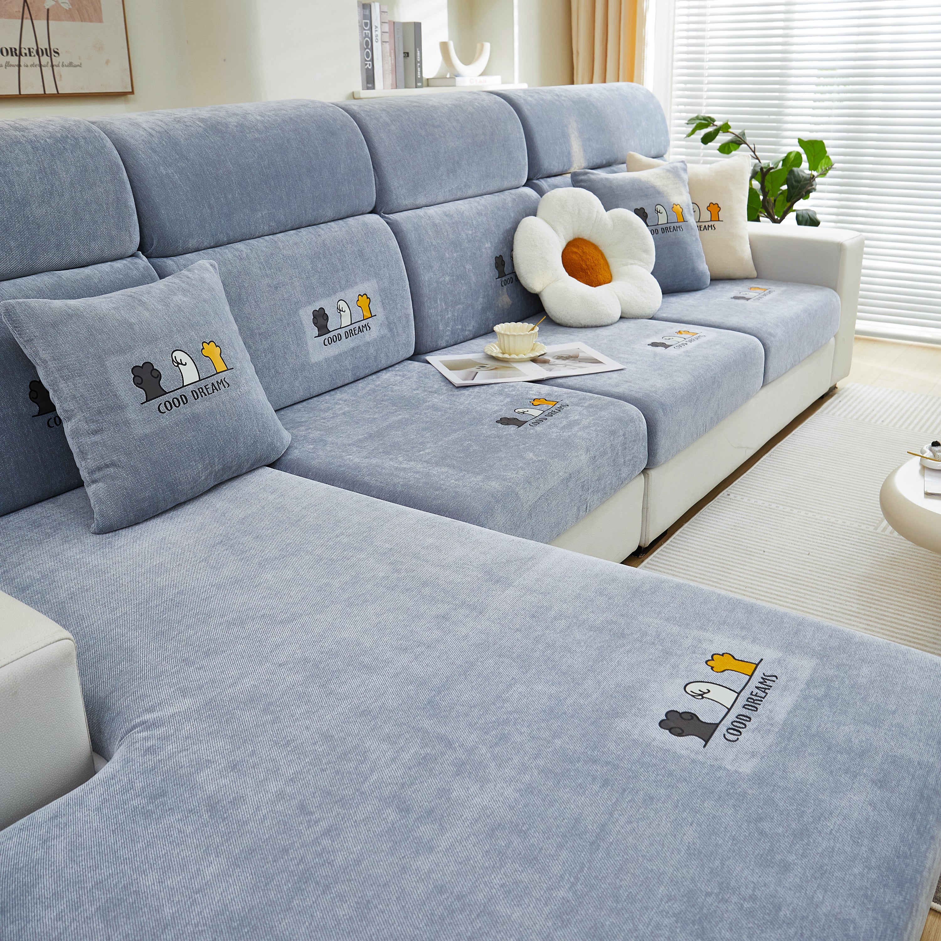 Super Stretch Seat Cushion/couch Slipcover, Solid Couch Cushion Covers Washable Furniture Protector