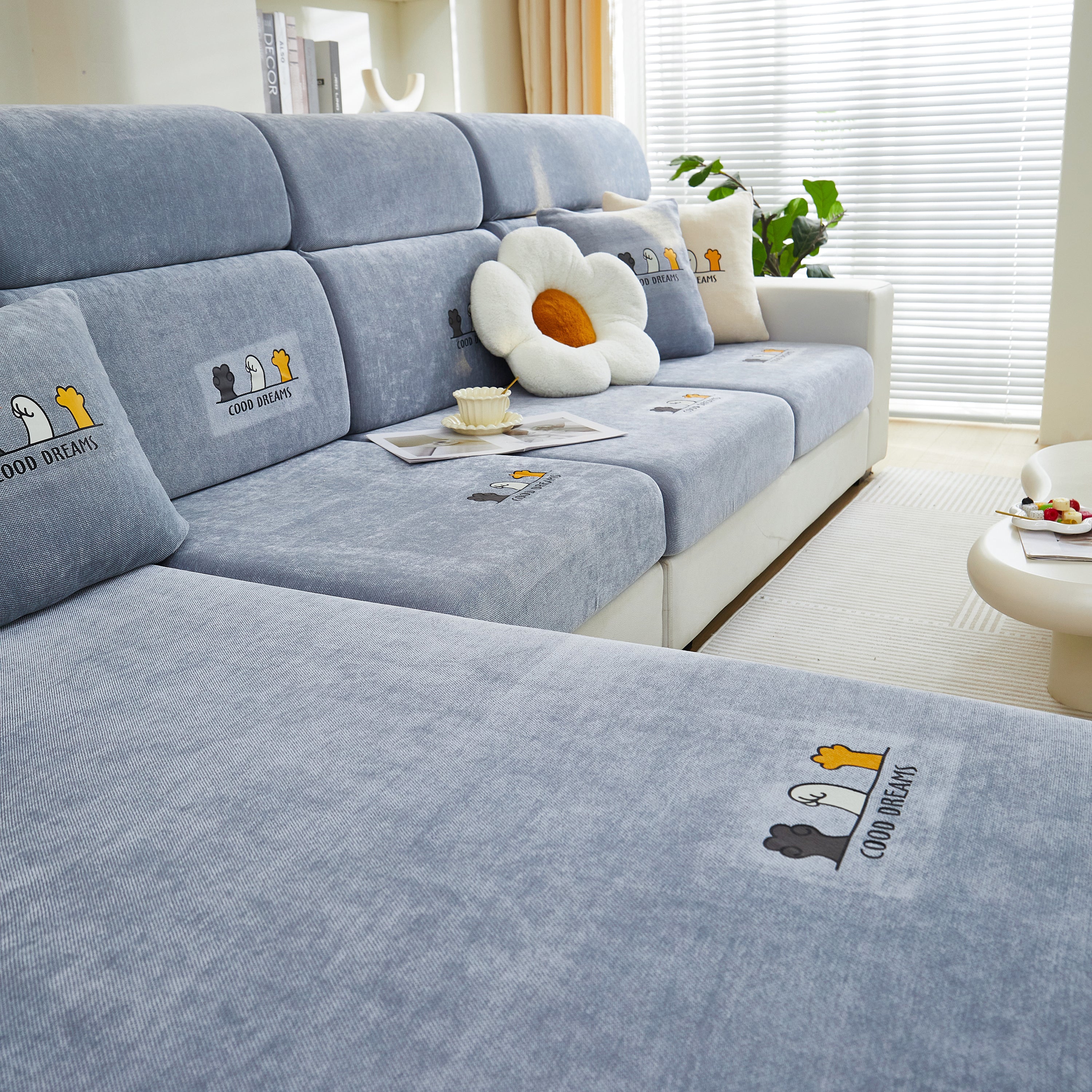 Super Stretch Seat Cushion/couch Slipcover, Solid Couch Cushion Covers Washable Furniture Protector