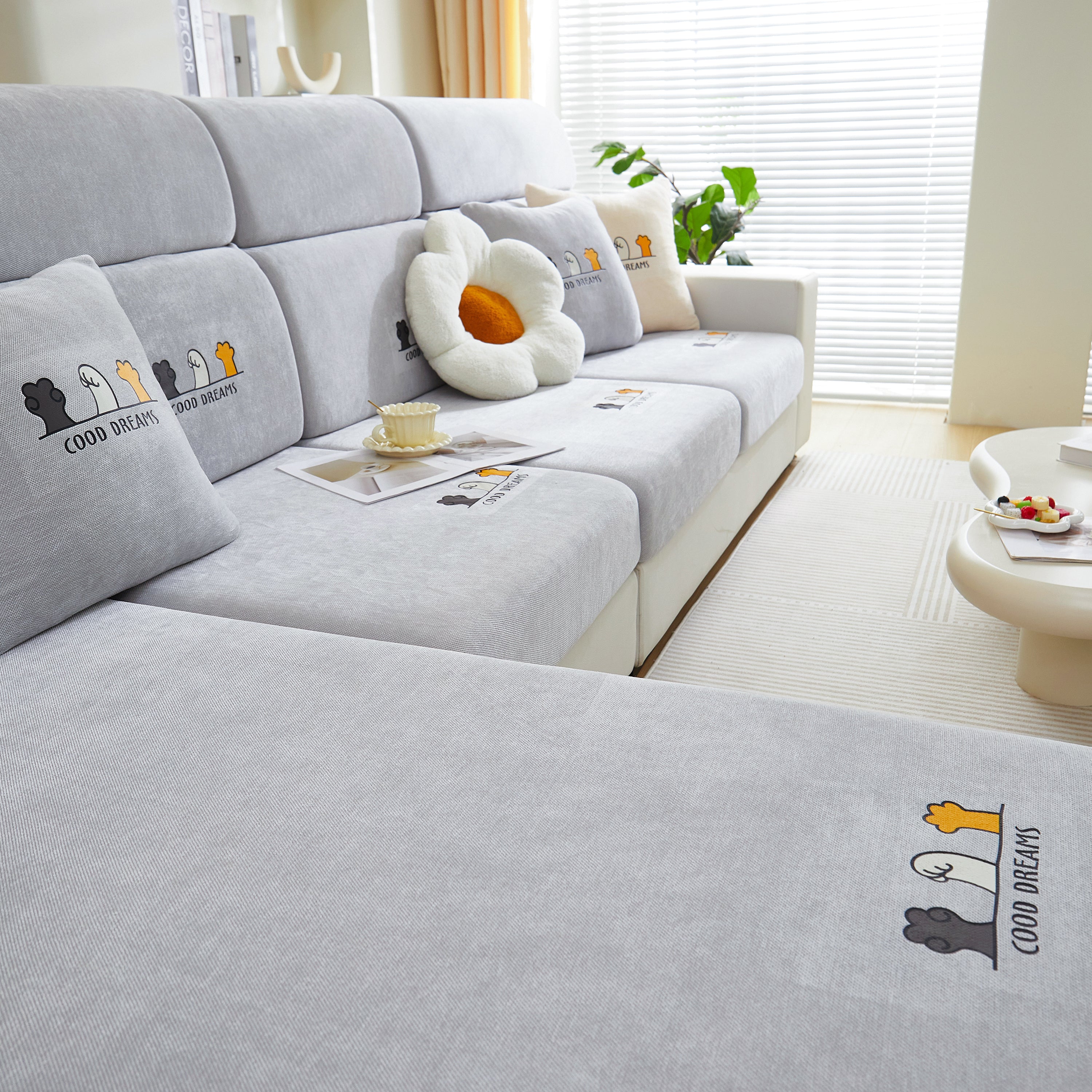 Super Stretch Seat Cushion/couch Slipcover, Solid Couch Cushion Covers Washable Furniture Protector