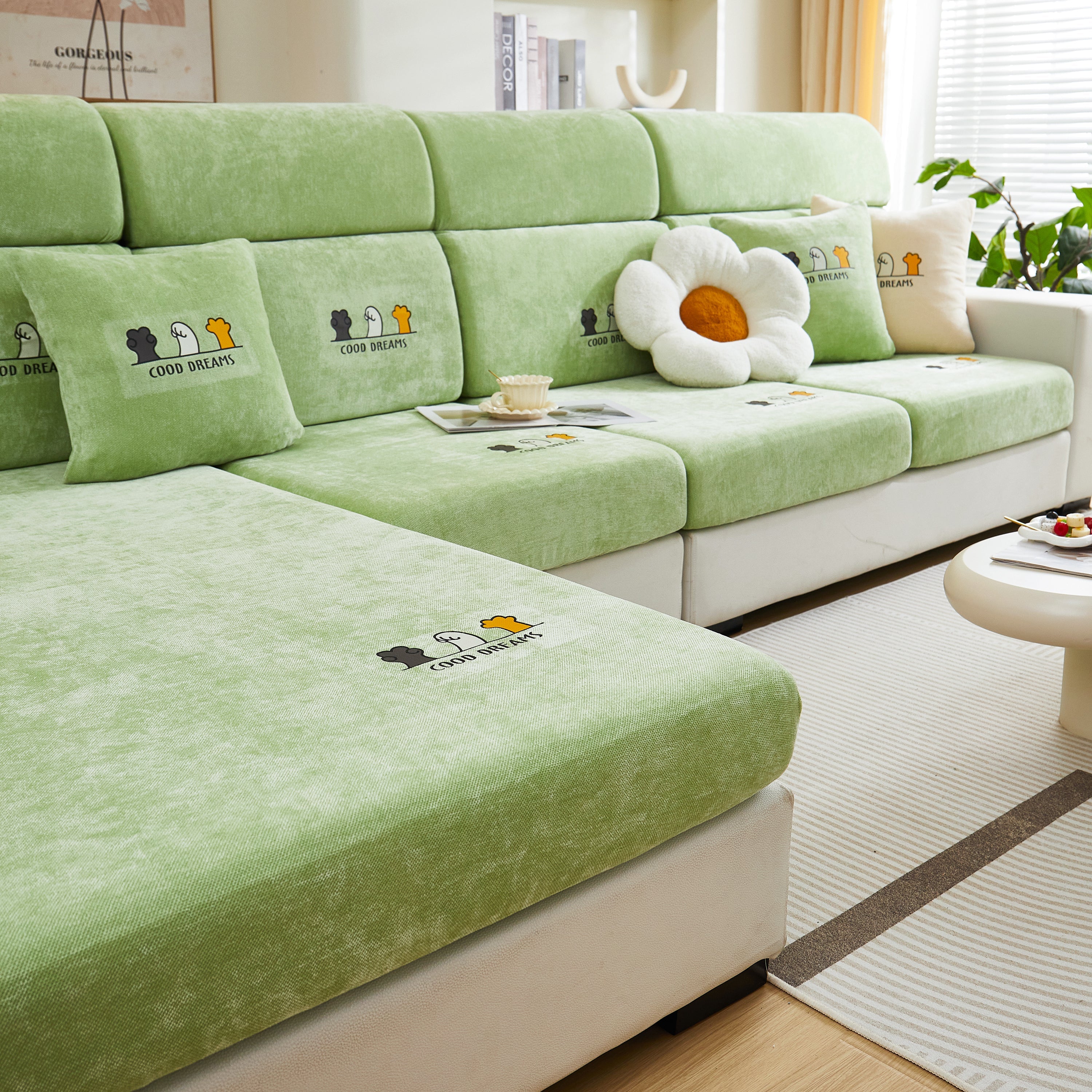 Super Stretch Seat Cushion/couch Slipcover, Solid Couch Cushion Covers Washable Furniture Protector