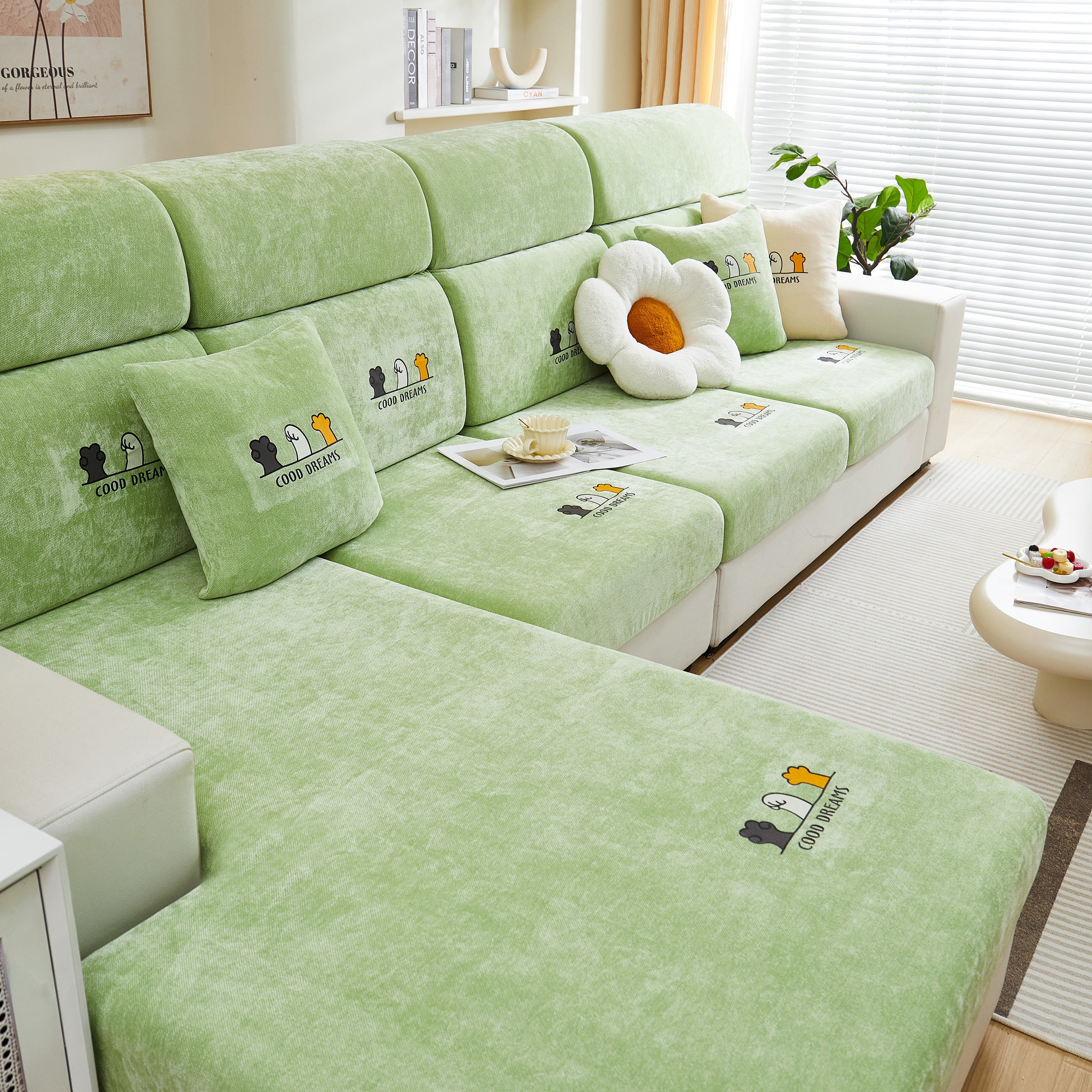 Super Stretch Seat Cushion/couch Slipcover, Solid Couch Cushion Covers Washable Furniture Protector