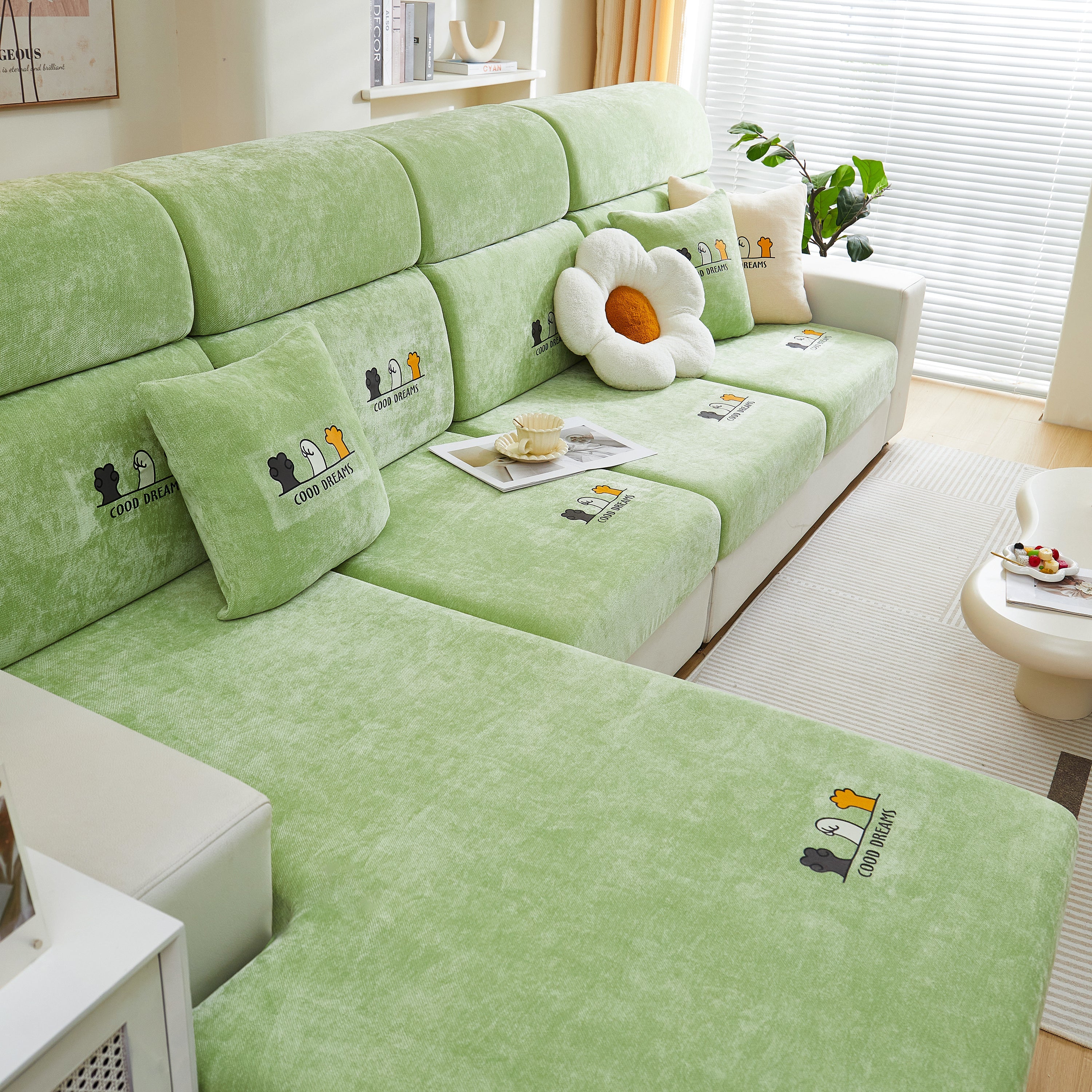 Super Stretch Seat Cushion/couch Slipcover, Solid Couch Cushion Covers Washable Furniture Protector