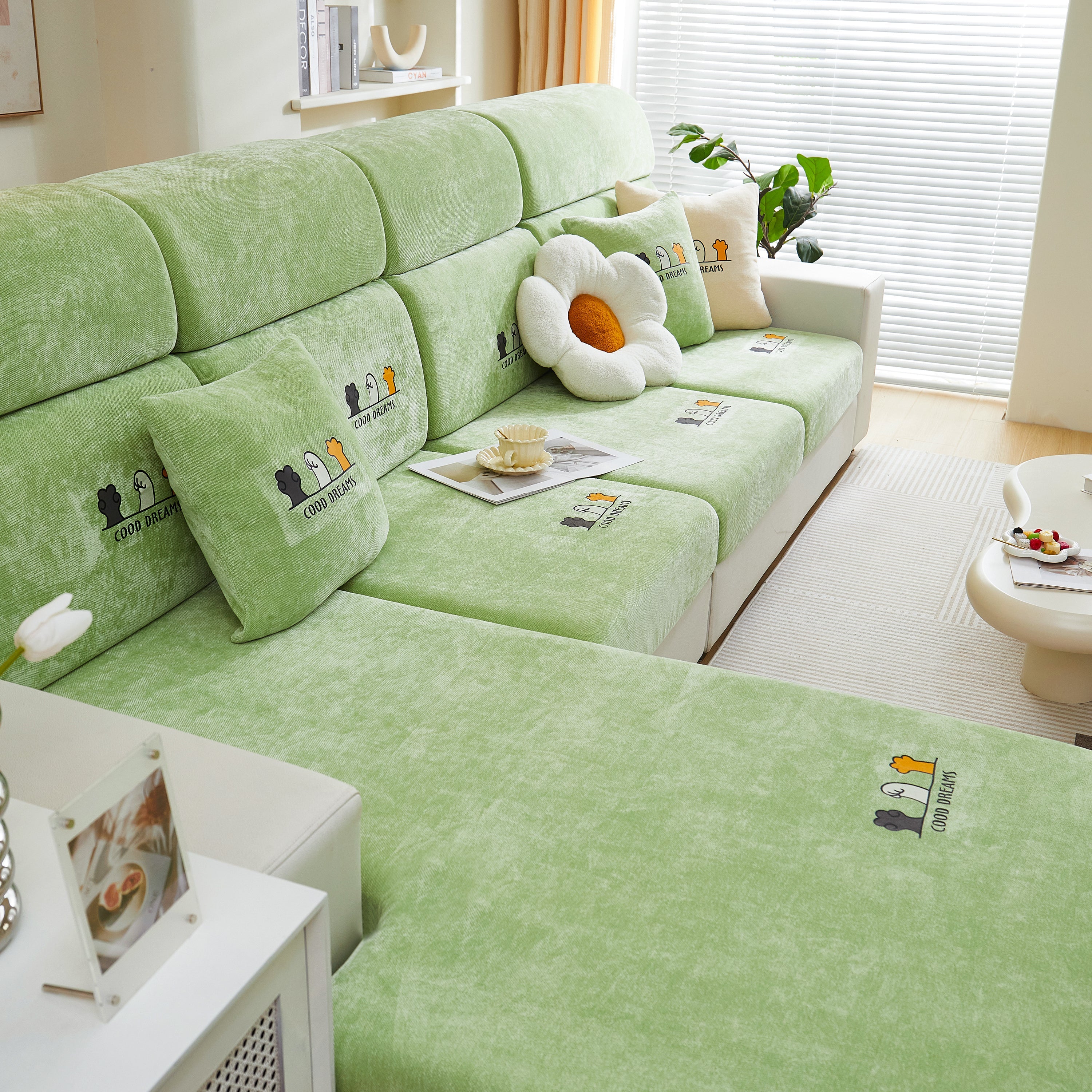 Super Stretch Seat Cushion/couch Slipcover, Solid Couch Cushion Covers Washable Furniture Protector