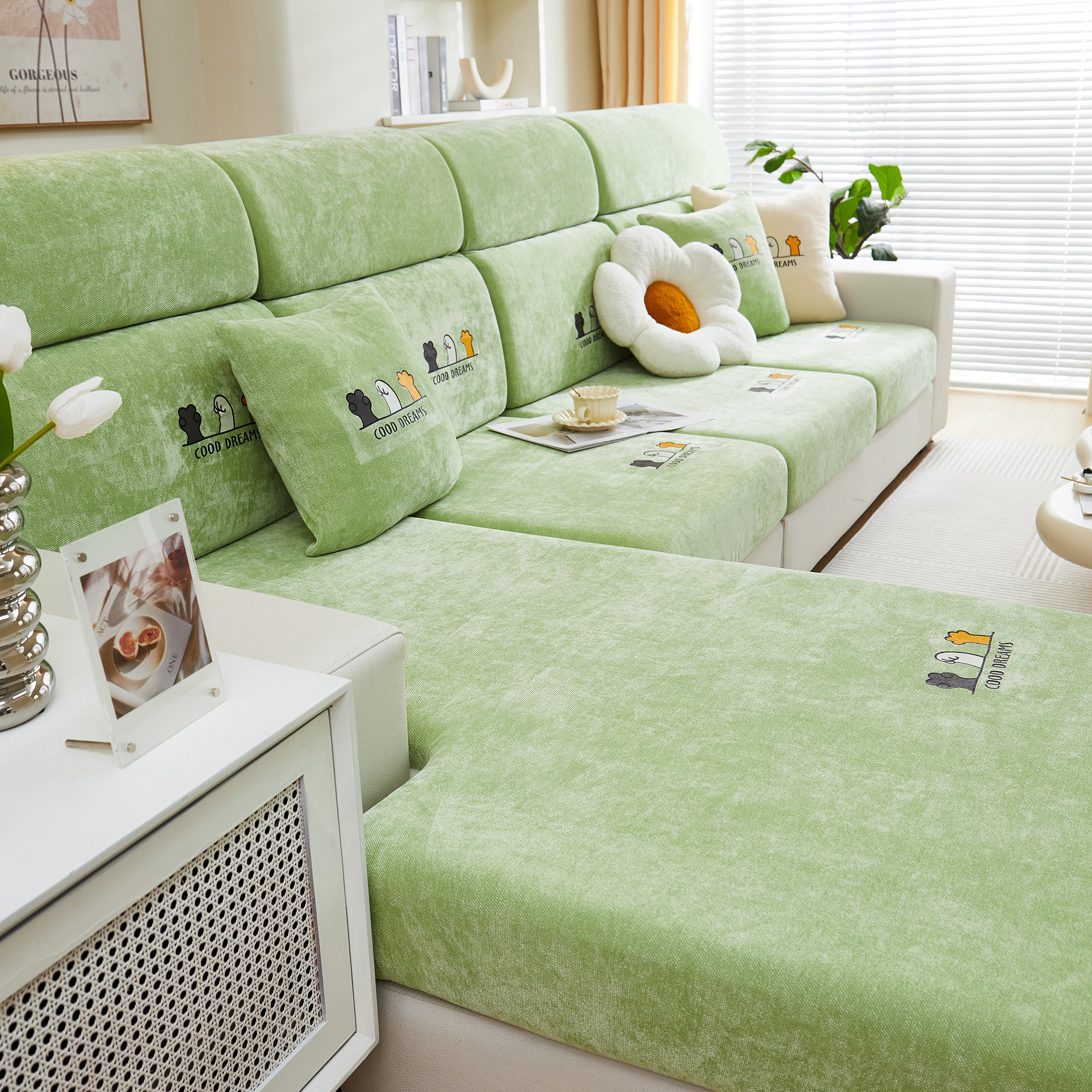 Super Stretch Seat Cushion/couch Slipcover, Solid Couch Cushion Covers Washable Furniture Protector