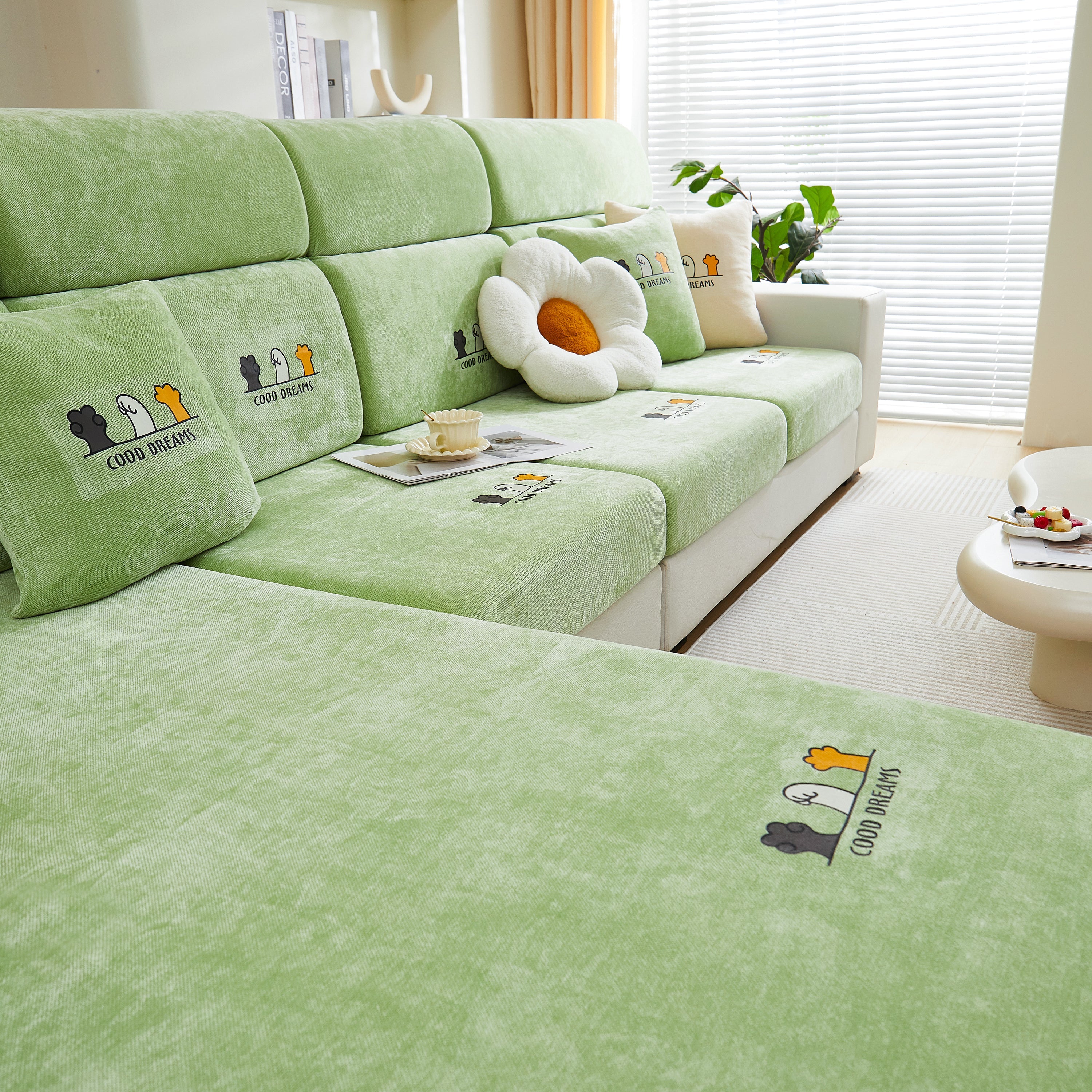 Super Stretch Seat Cushion/couch Slipcover, Solid Couch Cushion Covers Washable Furniture Protector