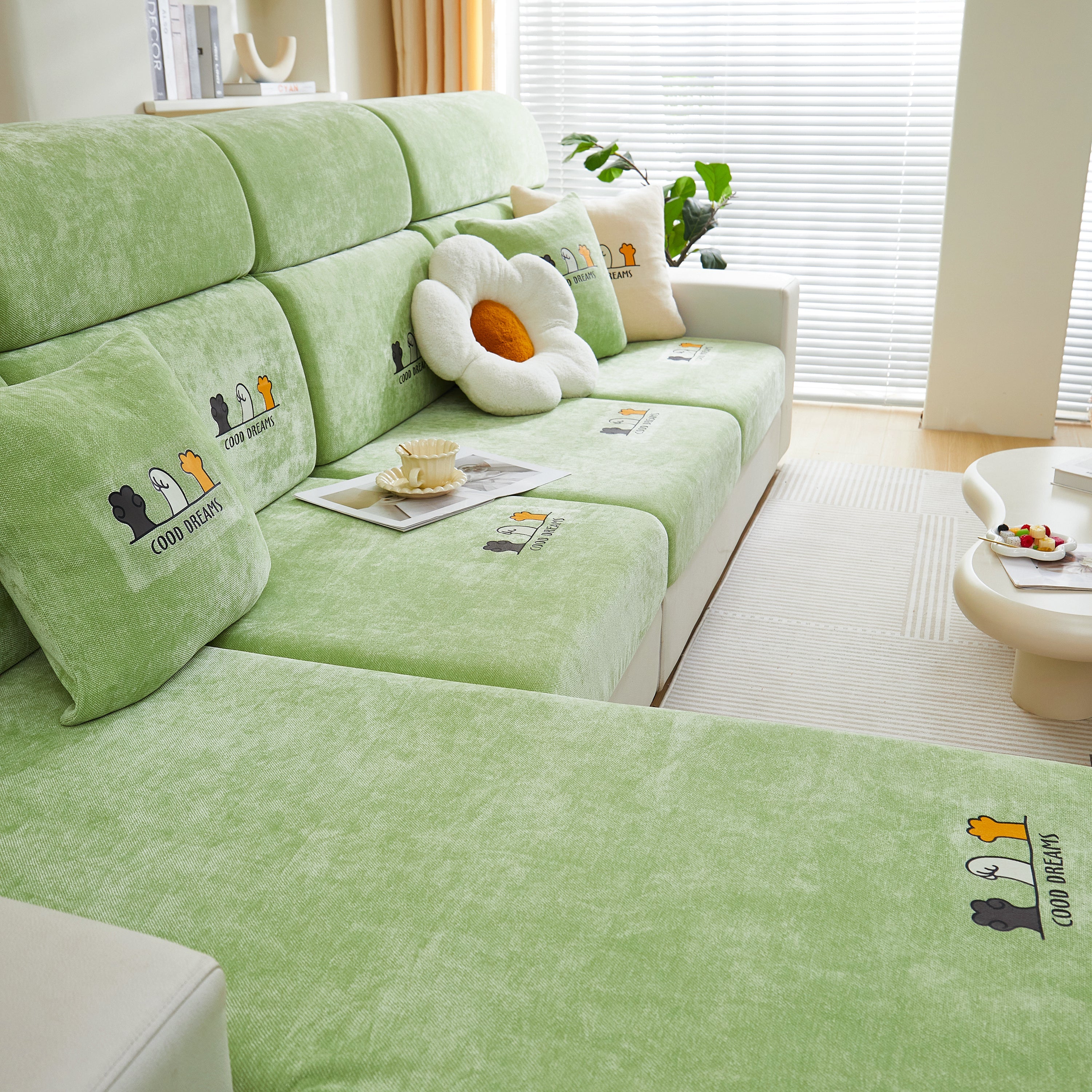 Super Stretch Seat Cushion/couch Slipcover, Solid Couch Cushion Covers Washable Furniture Protector