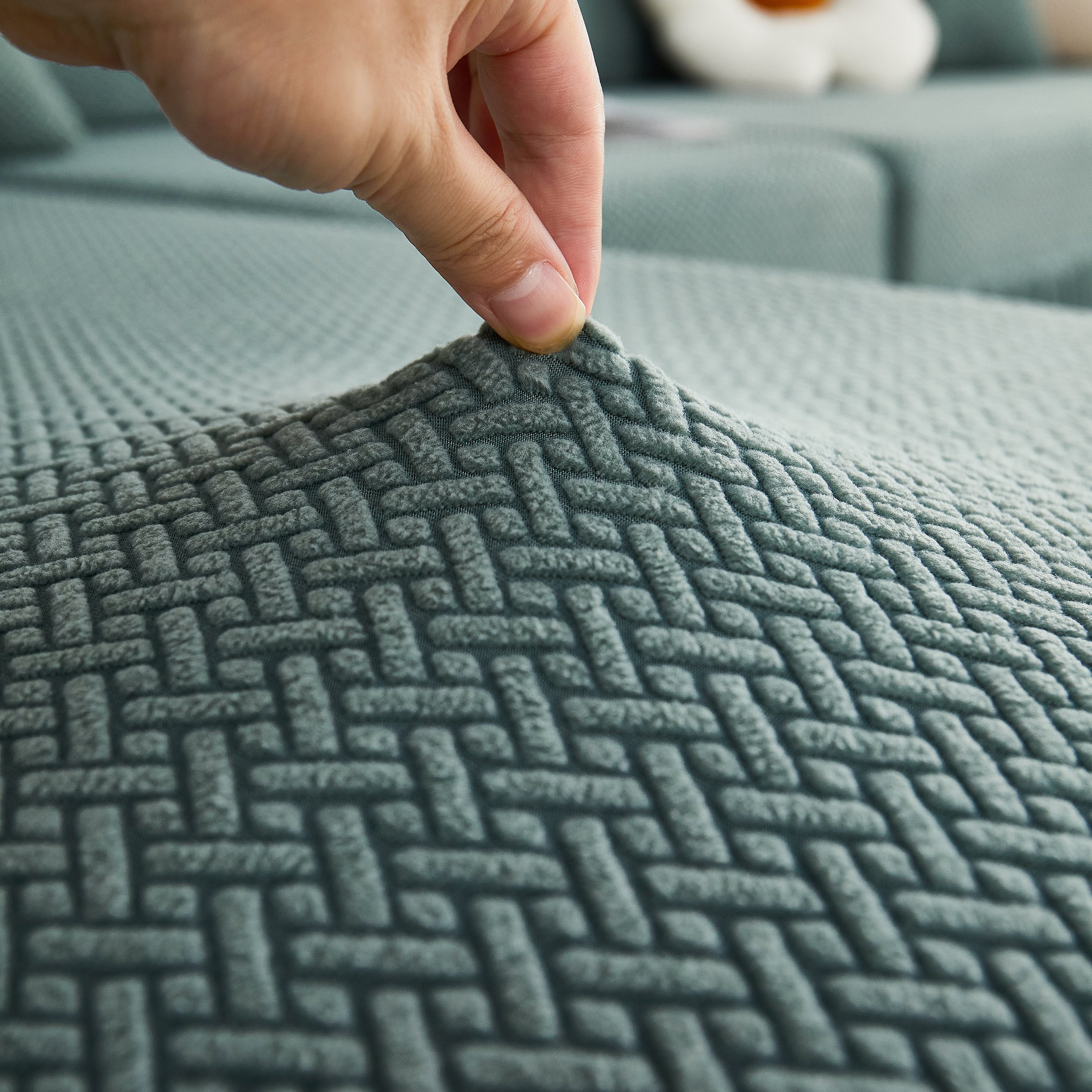 Tailored Sofa Cushion Covers Stretch Couch Seat Covers  With Skirt For Sectional Sofas
