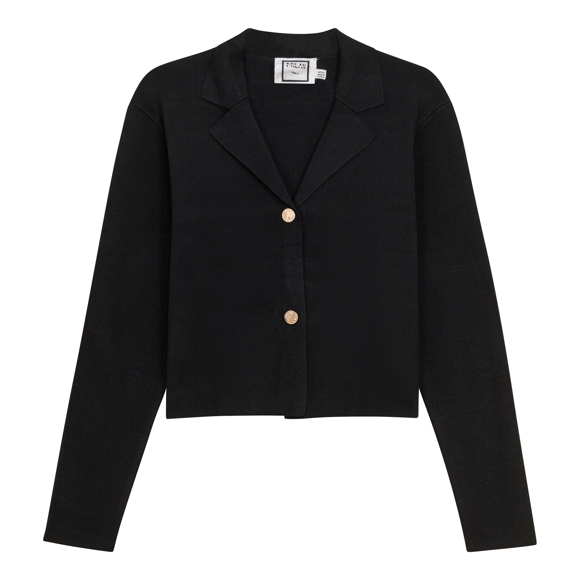 Cropped Knit Blazer