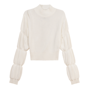 Ribbed Knit Mock Neck Sweater