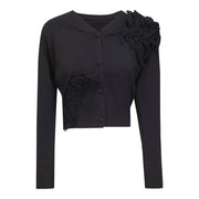 Cropped Flower Cardigan