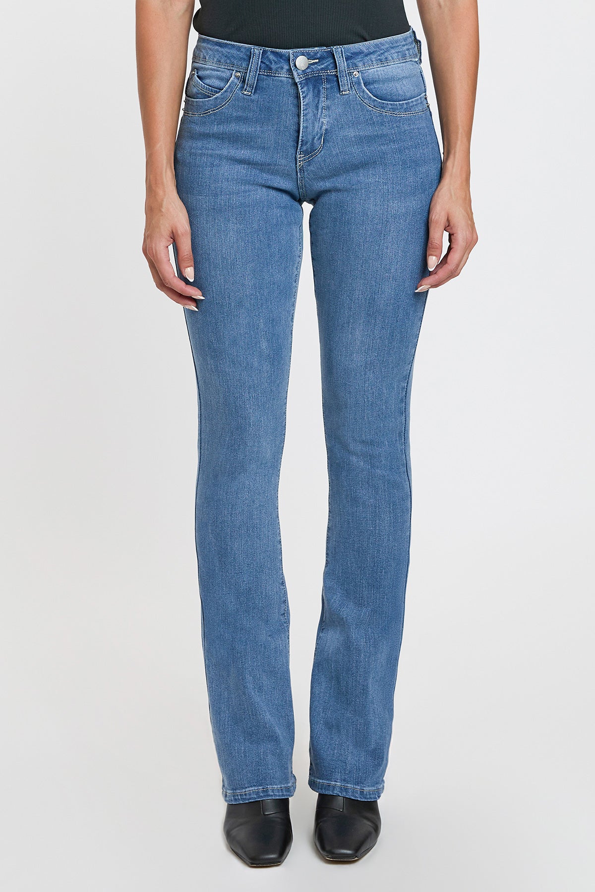 Women's High Rise Curve Confidence Wannabettabutt Bootcut Jeans