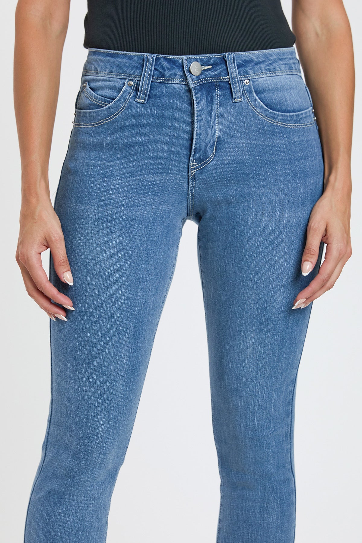 Women's High Rise Curve Confidence Wannabettabutt Bootcut Jeans