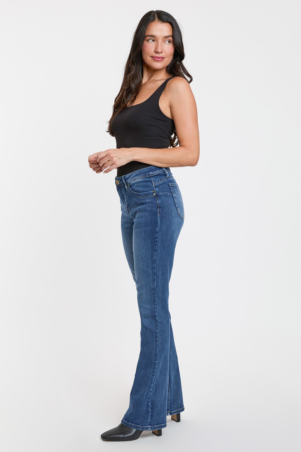 Women's High Rise Curve Confidence Wannabettabutt Bootcut Jeans