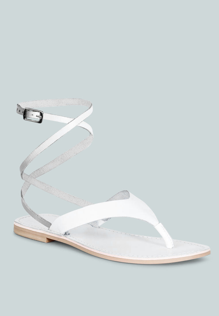 Wrap-Up Tie Around Flat Sandals