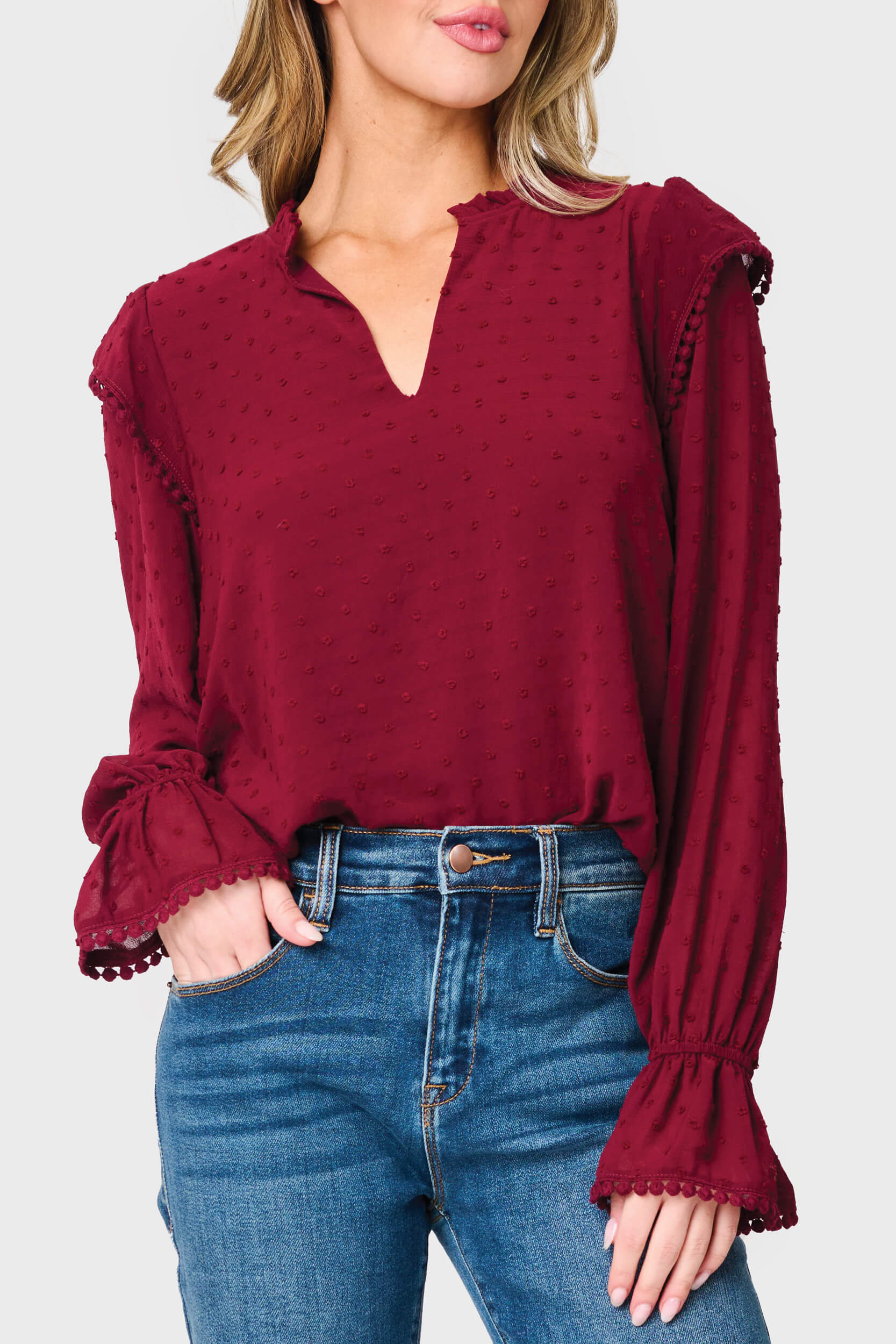 Holly Ruffled Cuff Blouse