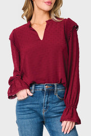 Holly Ruffled Cuff Blouse
