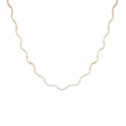 Lab Grown Diamond Wave Tennis Necklace