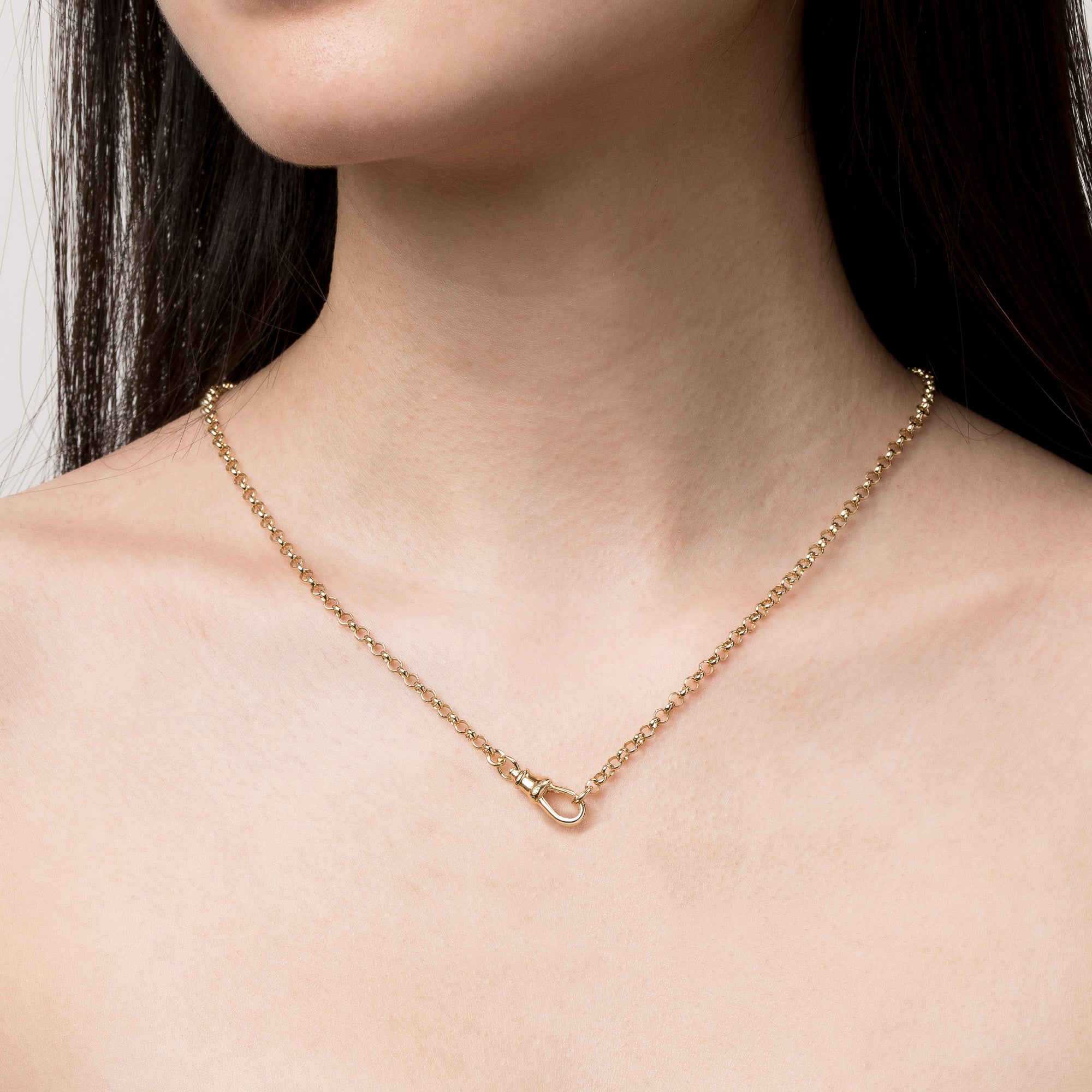 Gold Rolo Chain Necklace