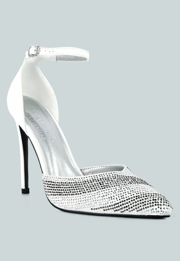 Nobles Rhinestone Patterned Stiletto Sandals