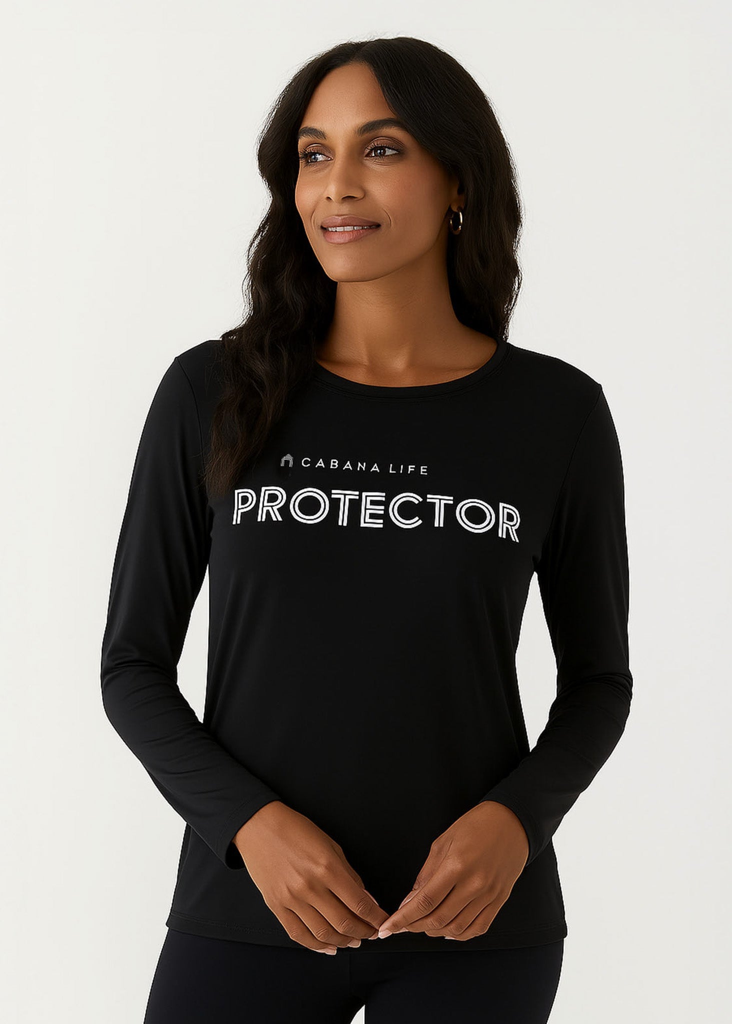 Black Unisex Long Sleeve Protector Performance Shirt