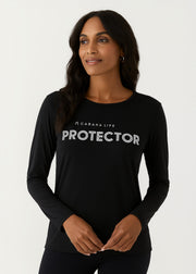 Black Unisex Long Sleeve Protector Performance Shirt