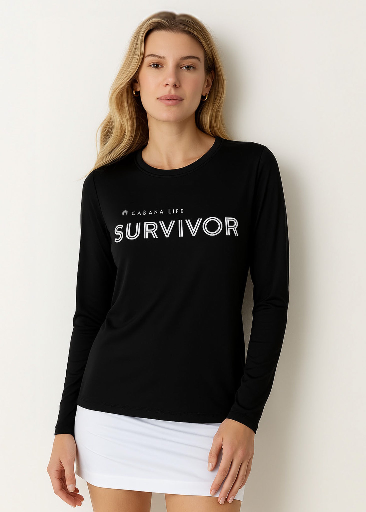 Black Unisex Long Sleeve Survivor Performance Shirt