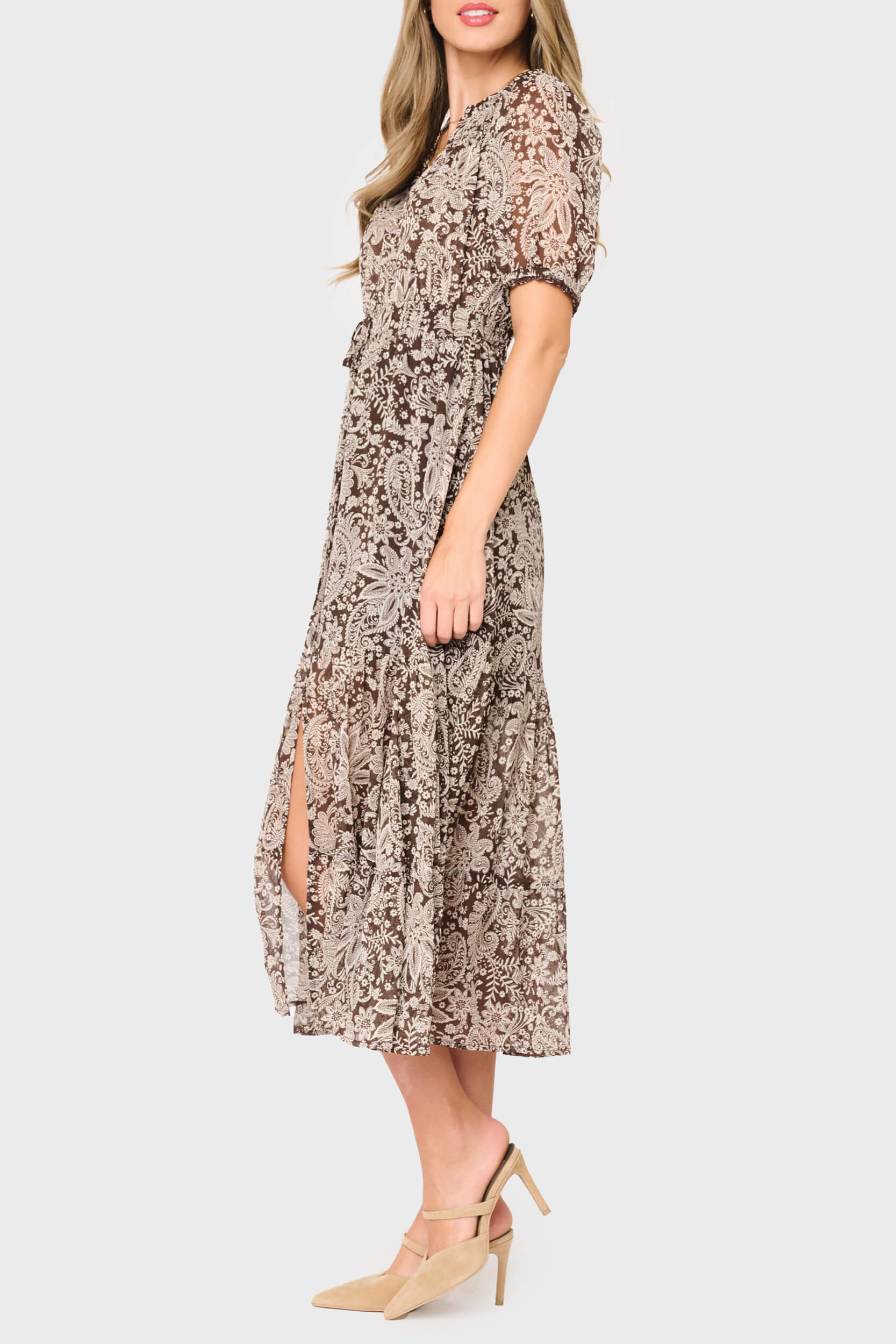 Kira Drawstring Midi Dress