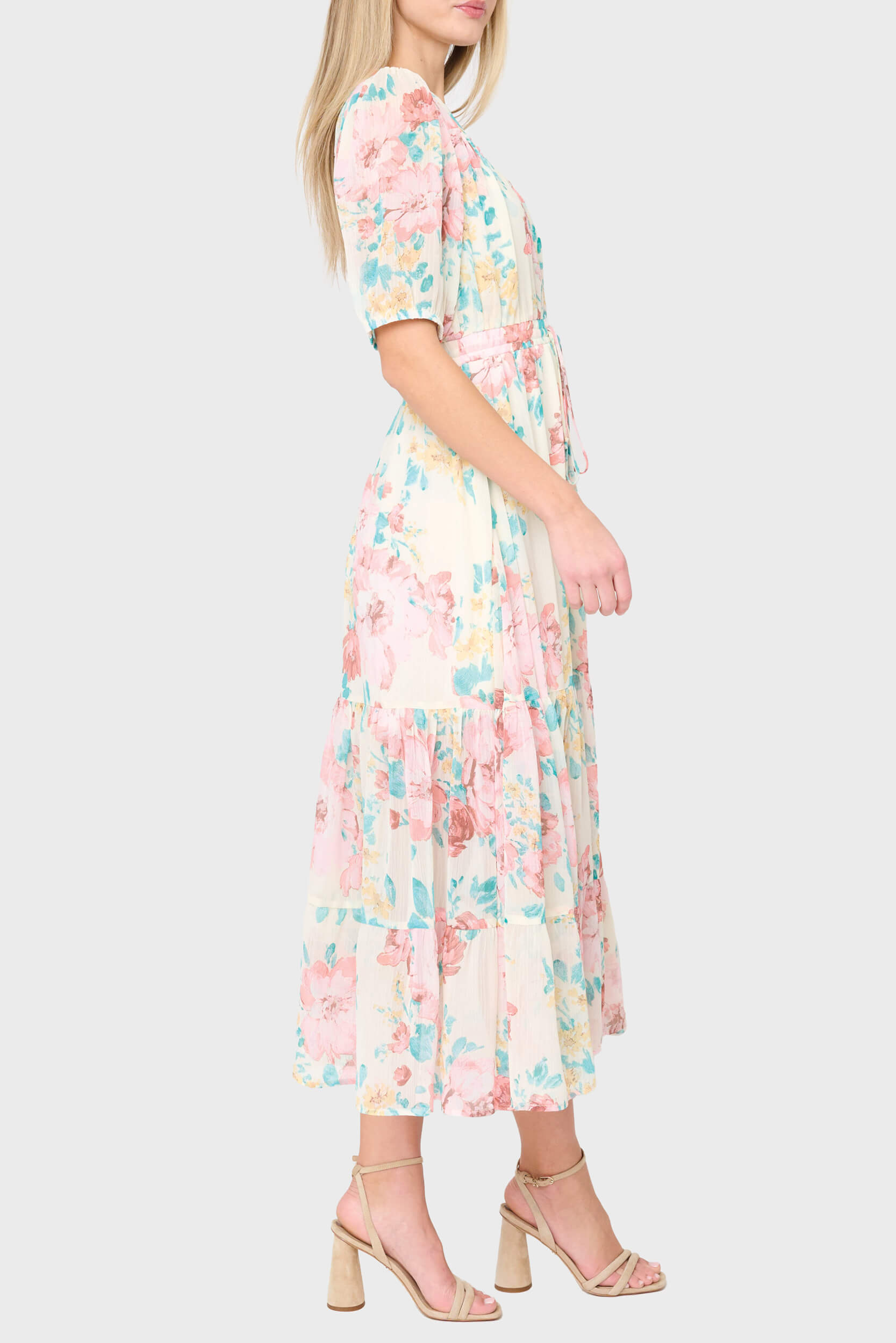 Kira Drawstring Midi Dress