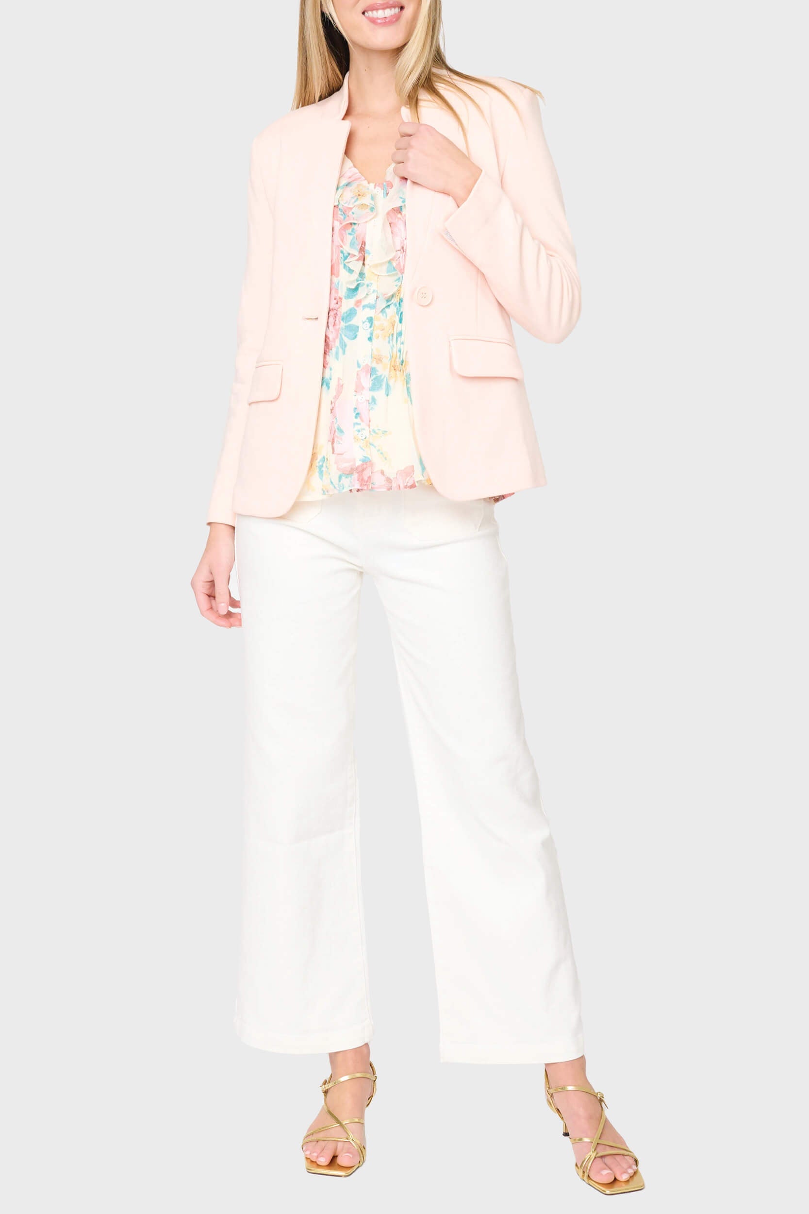Khloe Ruffle Button Down Blouse