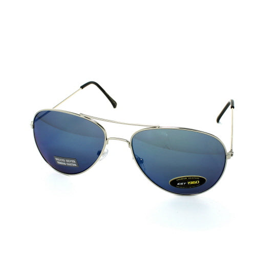 Air Force Aviator Color Mirror Blue Sunglasses