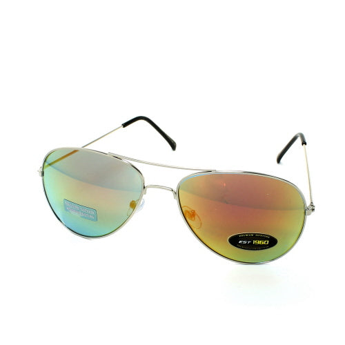 Air Force Aviator Mirror Orange Sunglasses