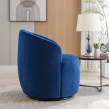 Assortment Upholstered Swivel Barrel Chair with Metal Base
