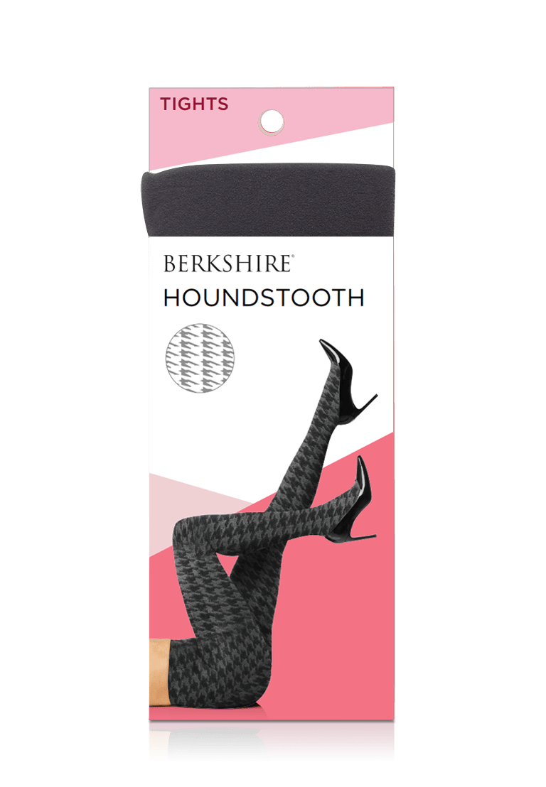 Houndstoooth Non-control Top Tight With Reinforced Toe