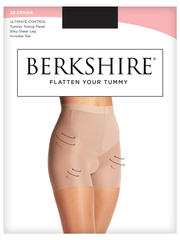 Flat Tummy Silky Sheer Shaping Pantyhose With Invisible Toe
