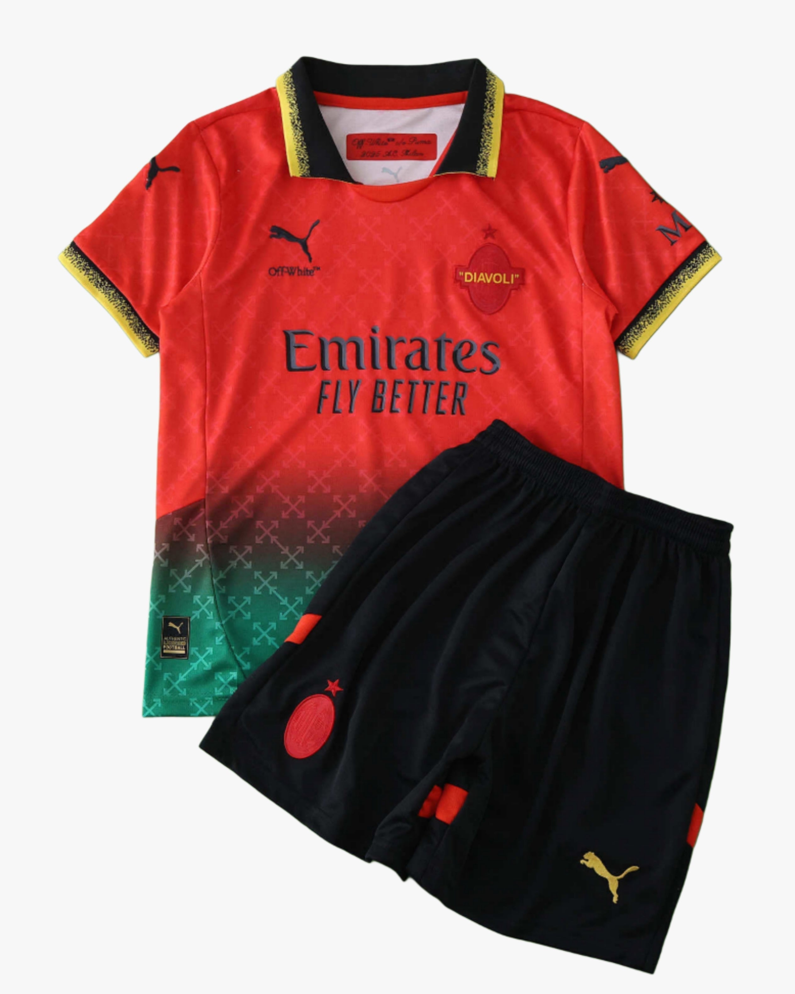 AC Milan X Off White Kids Jersey & Shorts