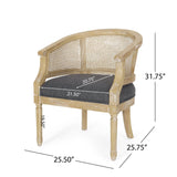Accent Chair with Curved Back and Turned Leg