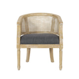 Accent Chair with Curved Back and Turned Leg