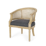 Accent Chair with Curved Back and Turned Leg