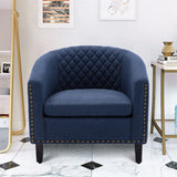 Accent Chair with Nailheads and Solid Wood Legs