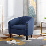 Accent Chair with Nailheads and Solid Wood Legs