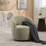 Assortment Upholstered Swivel Barrel Chair with Metal Base