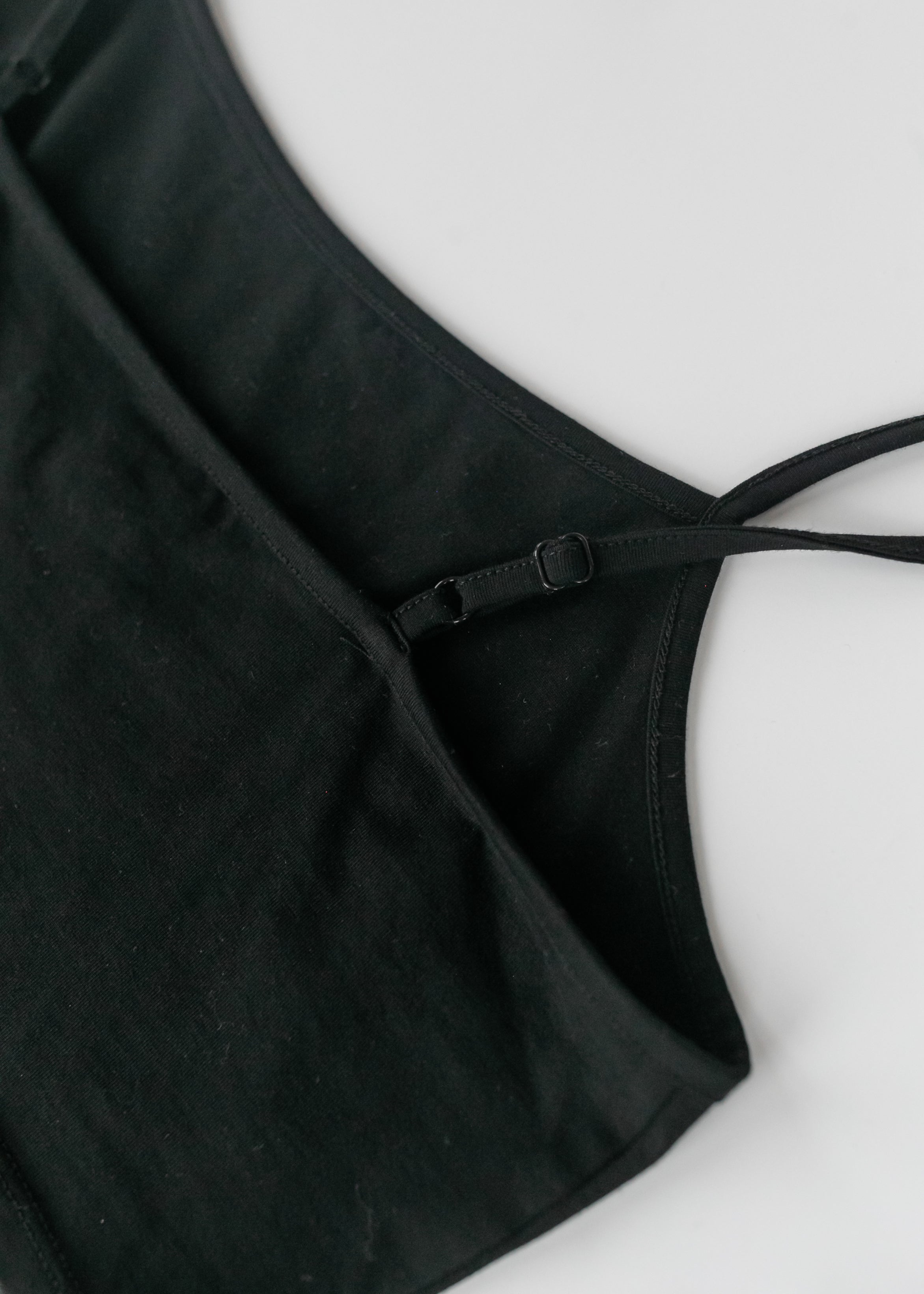Adjustable Black Cropped Demi Tank | Includes Plus Size