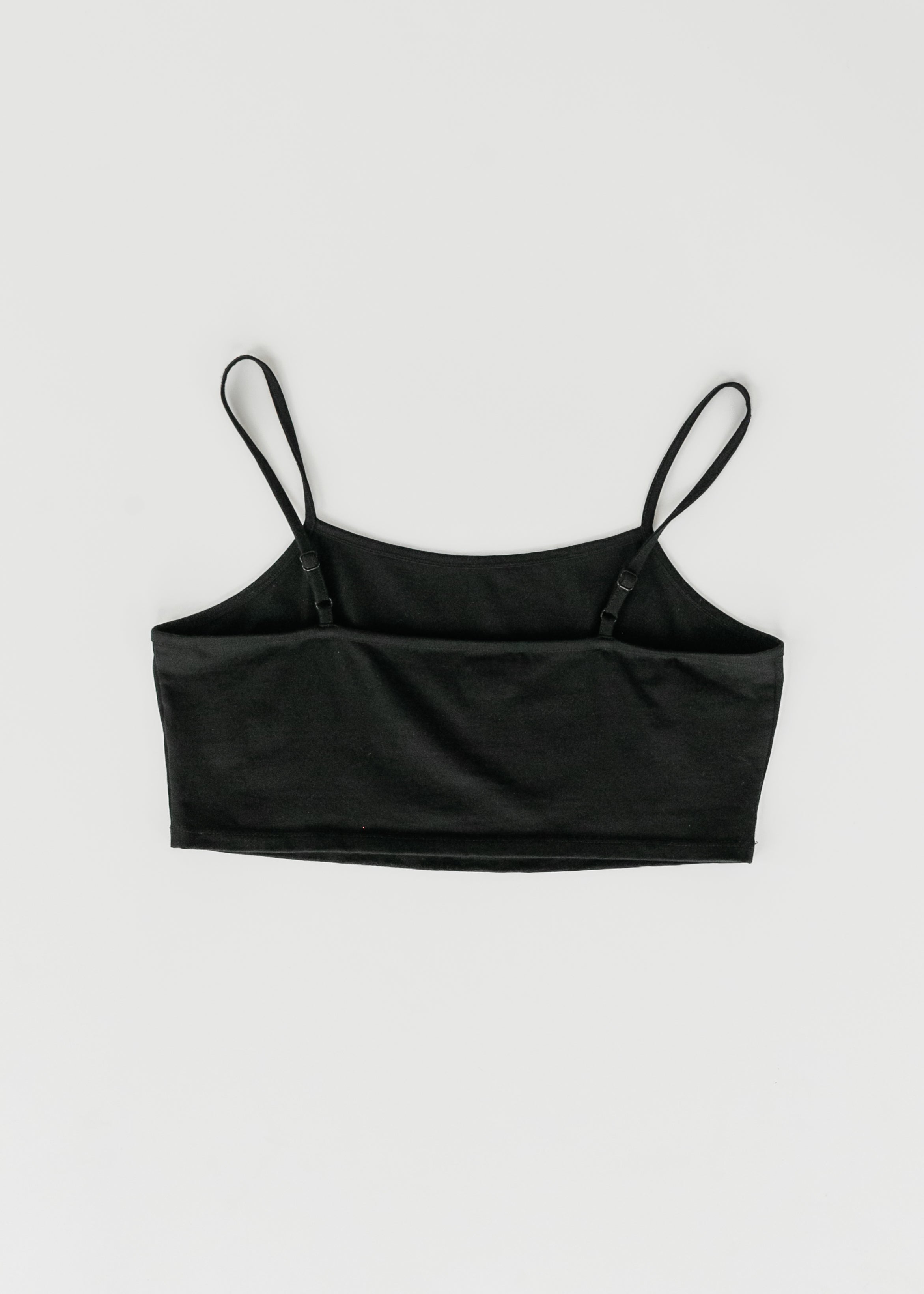 Adjustable Black Cropped Demi Tank | Includes Plus Size