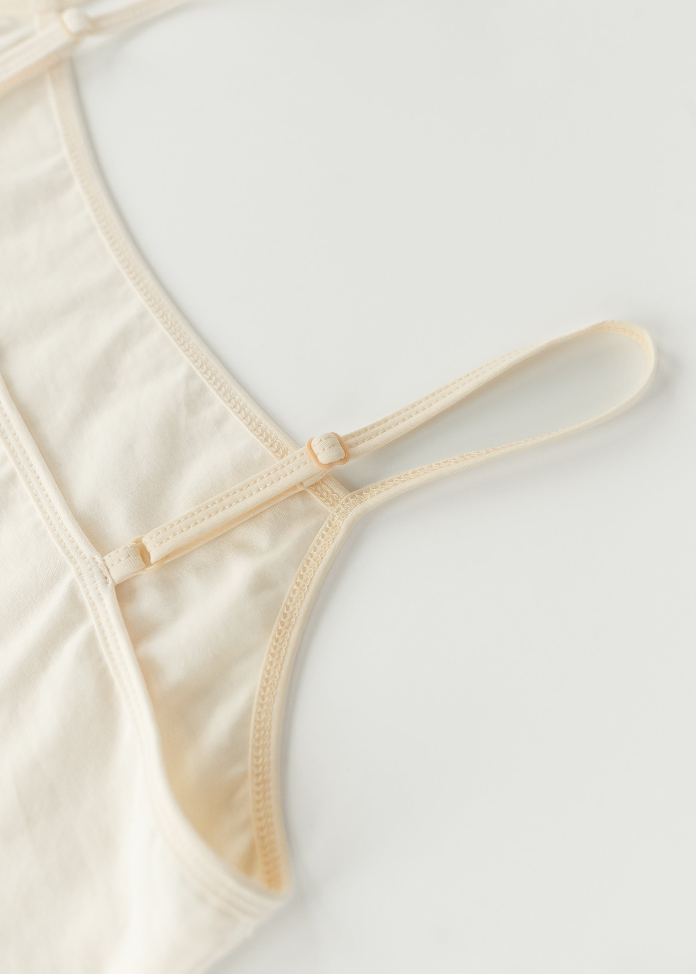 Adjustable Cream Cropped Demi Tank | Includes Plus Size