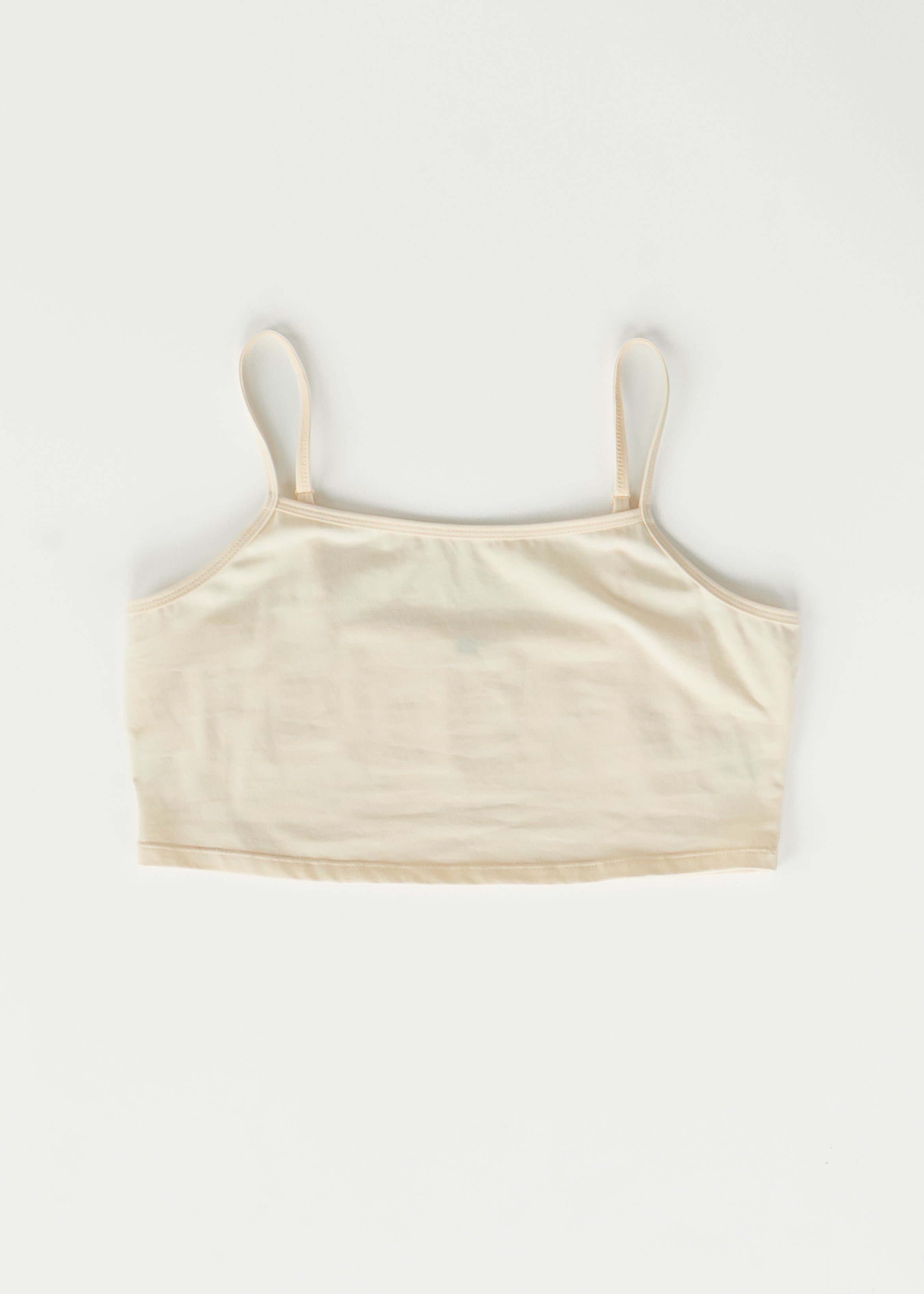 Adjustable Cream Cropped Demi Tank | Includes Plus Size