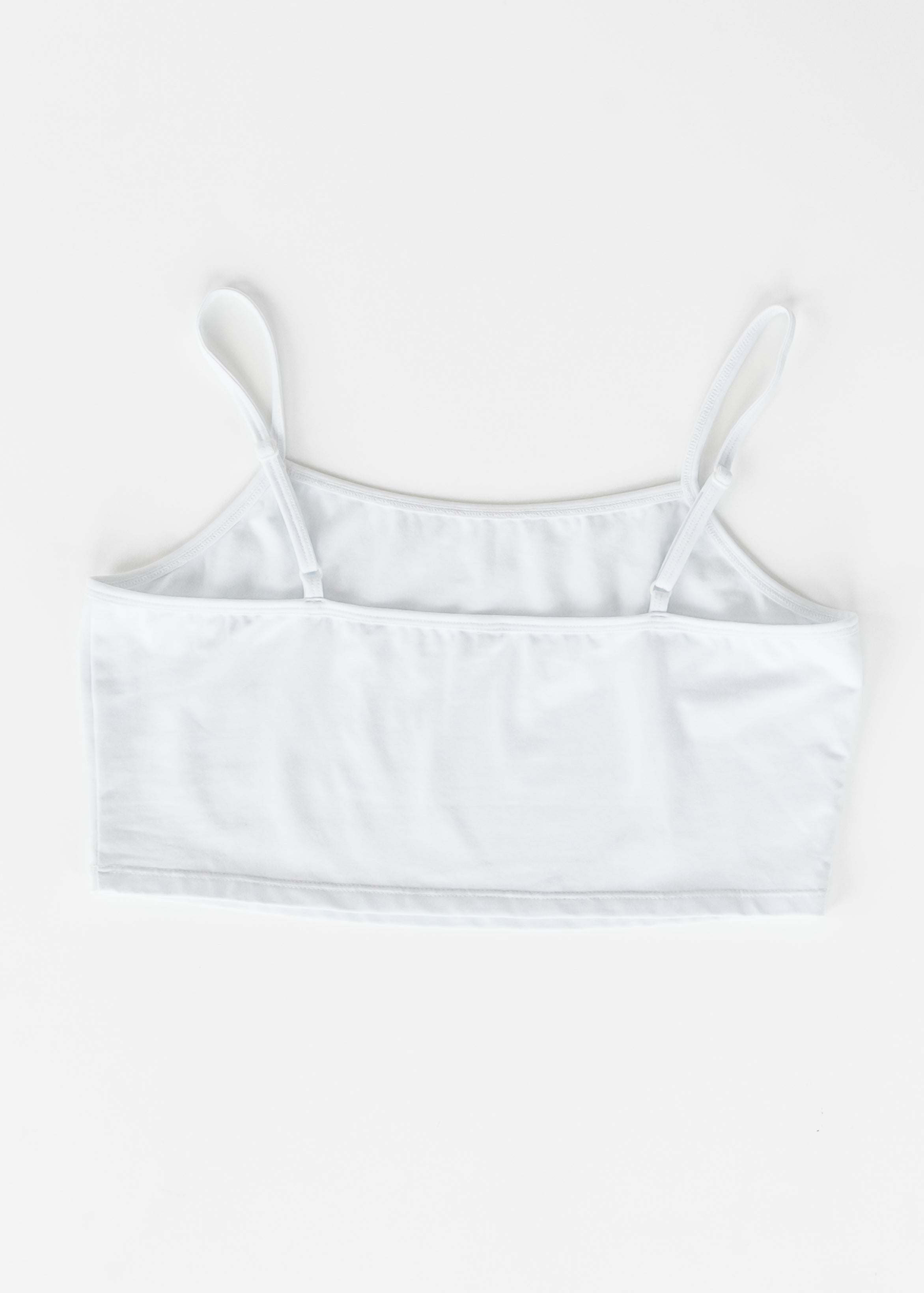 Adjustable White Cropped Demi Tank | Includes Plus Size
