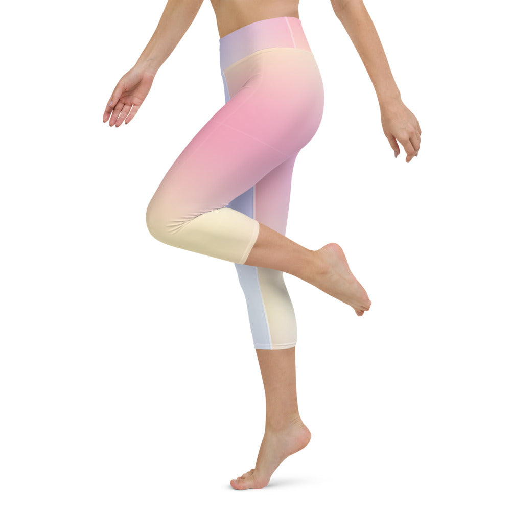 Parisian Sunset Yoga Capri Leggings