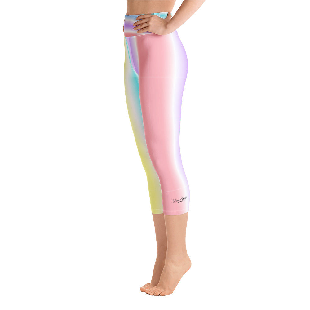 Bonbon Stripe Capri Leggings