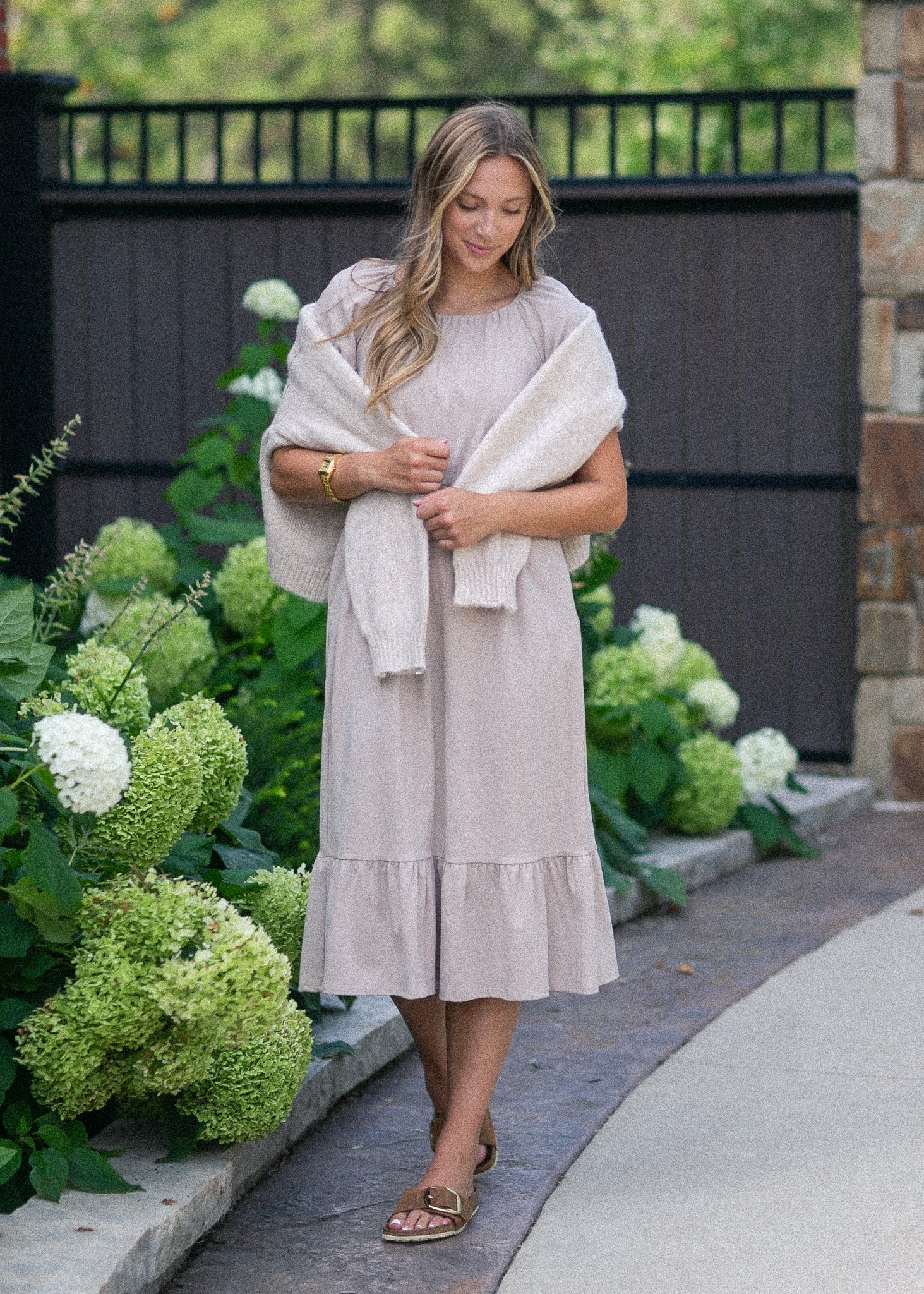 Amy Puff Sleeve Midi Dress